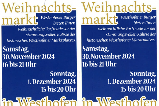 Werbung Weihnachtsmarkt 24