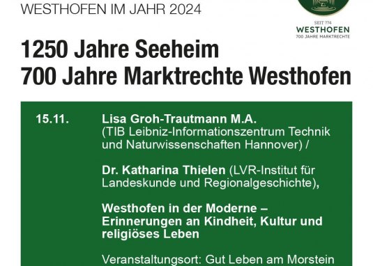 Vortrag 11.10 © Gemeinde Westhofen